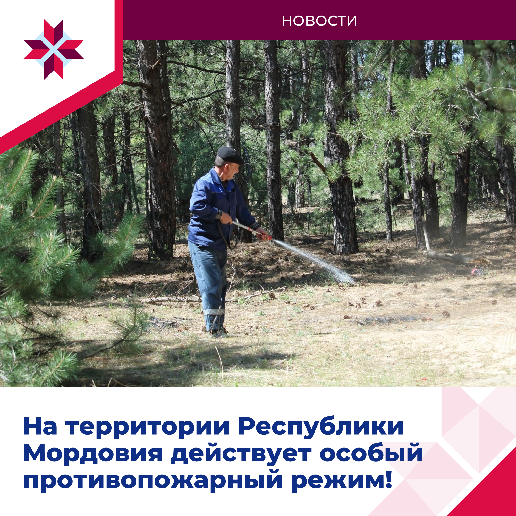 В лесах Мордовии сохраняется высокий класс пожарной опасности.